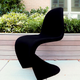 Image for article titled In the Middle of the Night You Will Definitely Trip Over This Chair Covered in the Blackest Black Paint